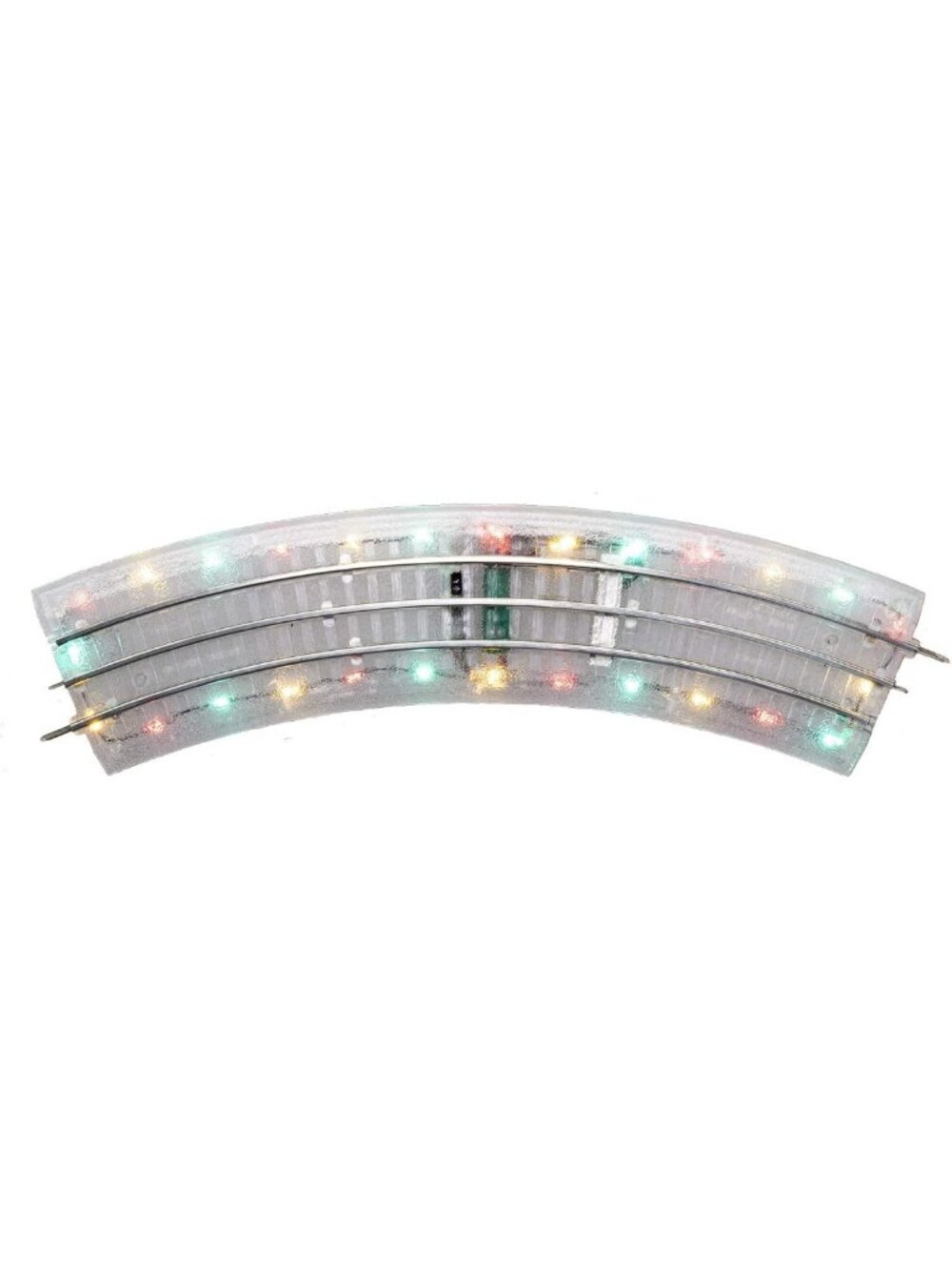 Lighted Electric O Gauge FasTrack - O36 Curve Track Set of 4, White Rails